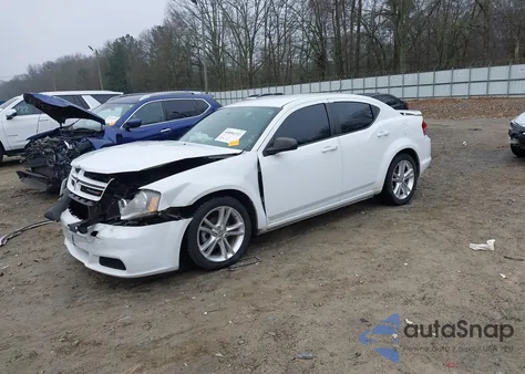 2014 Dodge Avenger Se из США, поврежденный, VIN 1C3CDZAG7EN160442